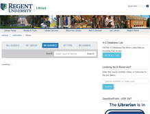 Tablet Screenshot of libguides.regent.edu